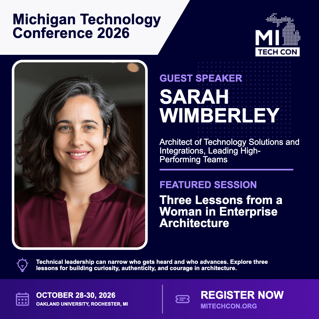Social share image for Three Lessons from a Woman in Enterprise Architecture at MITechCon 2026