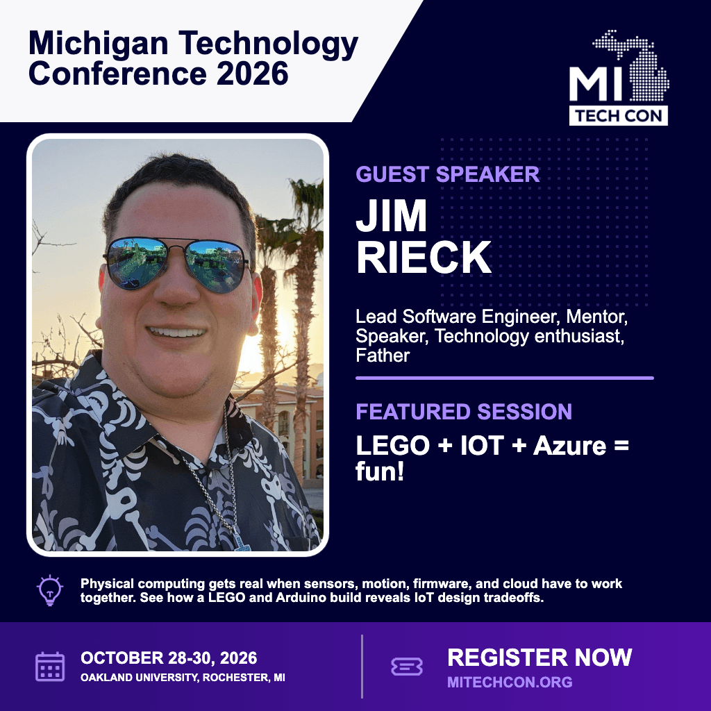 Social share image for LEGO + IOT + Azure = fun! at MITechCon 2026