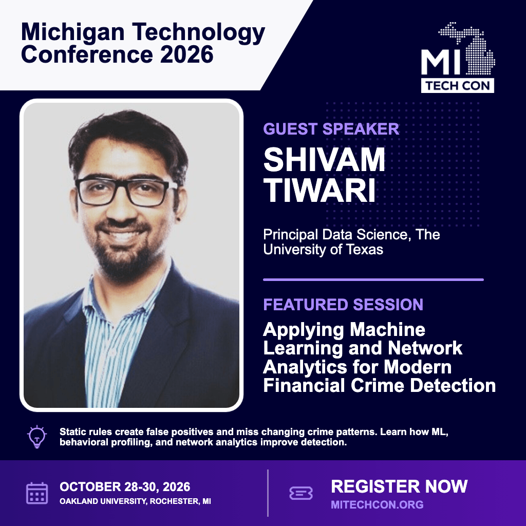 Social share image for Applying Machine Learning and Network Analytics for Modern Financial Crime Detection at MITechCon 2026