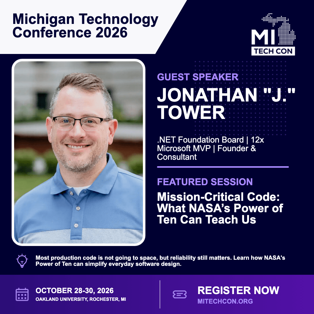 Social share image for Mission-Critical Code: What NASA’s Power of Ten Can Teach Us at MITechCon 2026