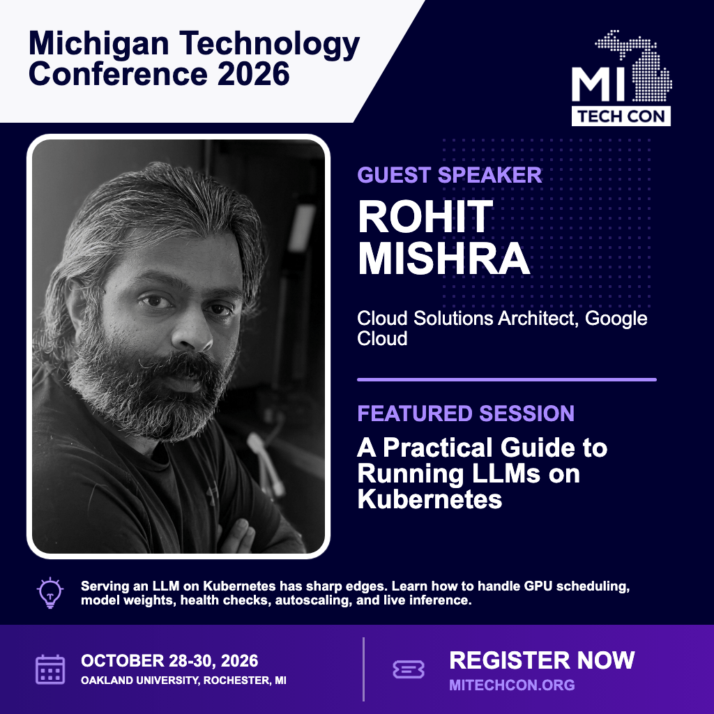 Social share image for A Practical Guide to Running LLMs on Kubernetes at MITechCon 2026