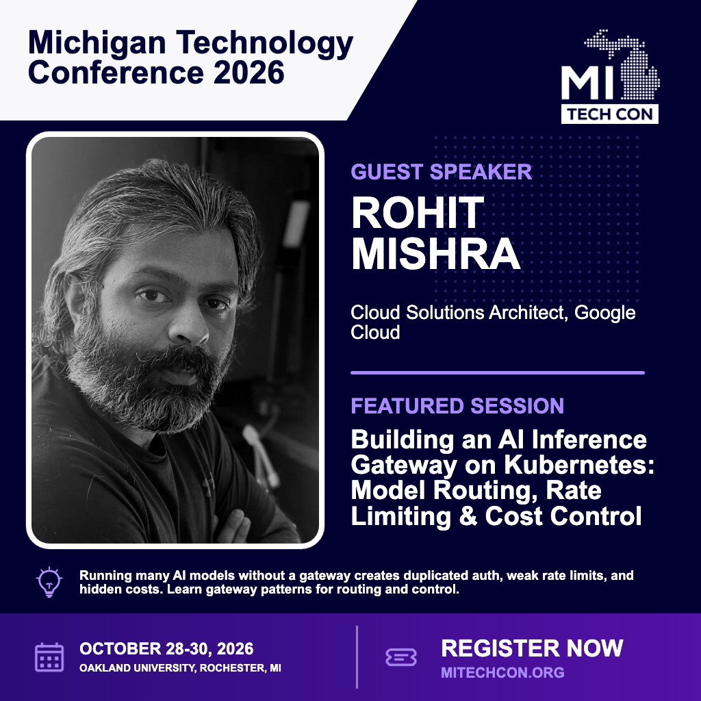 Social share image for Building an AI Inference Gateway on Kubernetes: Model Routing, Rate Limiting & Cost Control at MITechCon 2026