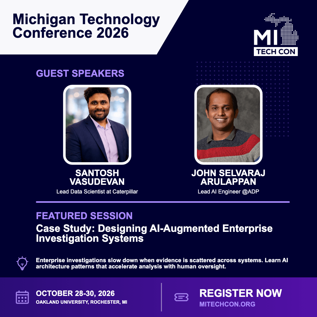 Social share image for Case Study: Designing AI-Augmented Enterprise Investigation Systems at MITechCon 2026
