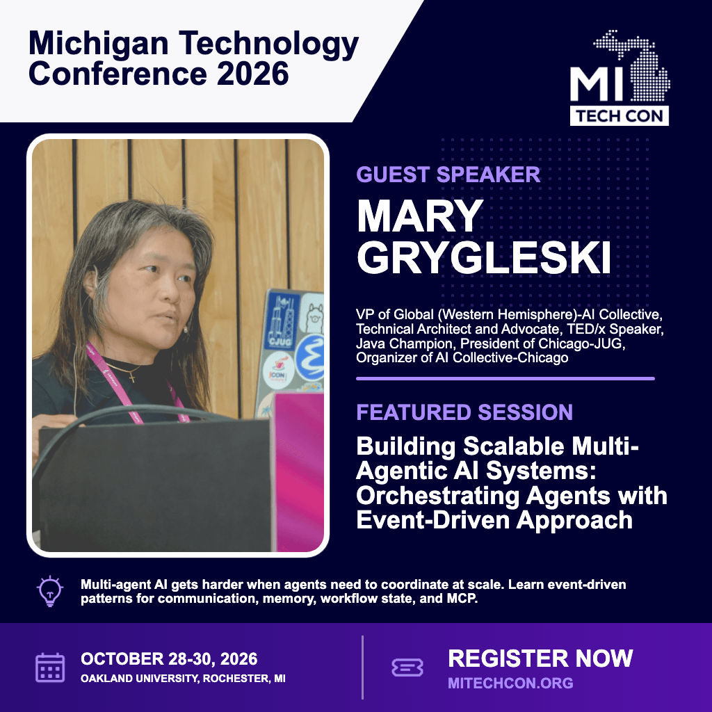 Social share image for Building Scalable Multi-Agentic AI Systems: Orchestrating Agents with Event-Driven Approach at MITechCon 2026