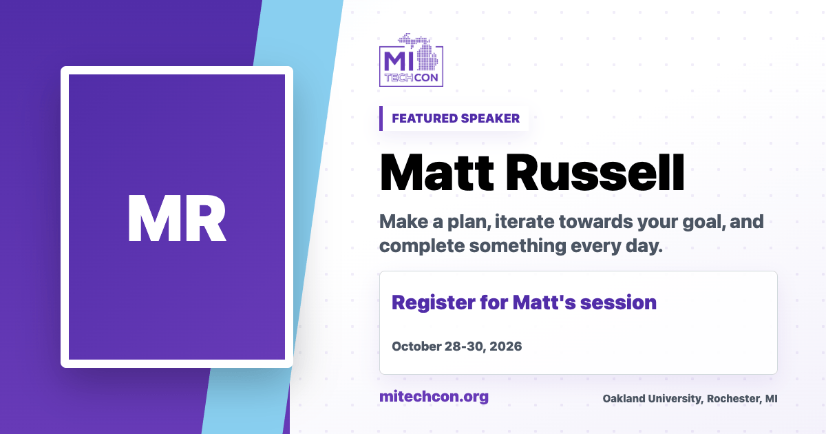 Matt Russell speaker share image for MITechCon 2026